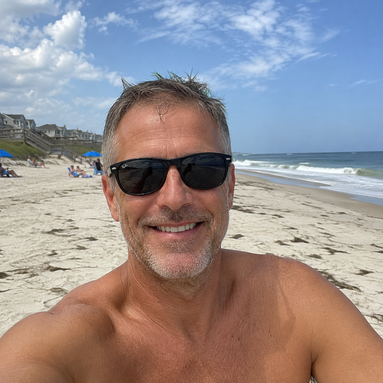 Steve, 53, at the beach